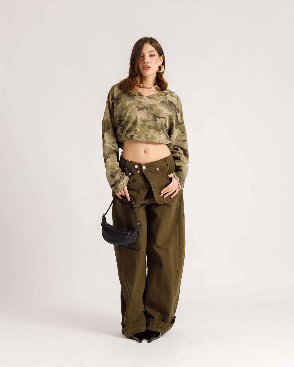 Maglia military cappuccio - H16970