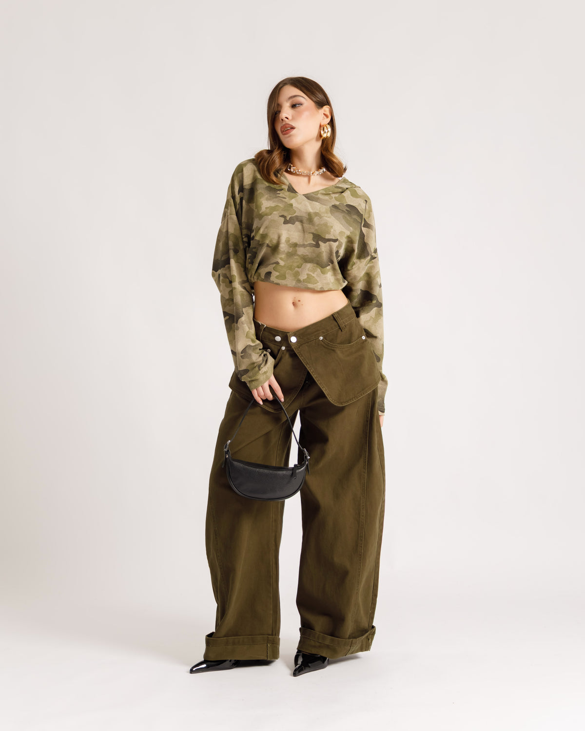 Maglia military cappuccio - H16970