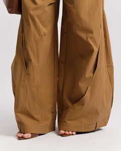 Pantaloni palazzo in cotone TAUPE - P15672