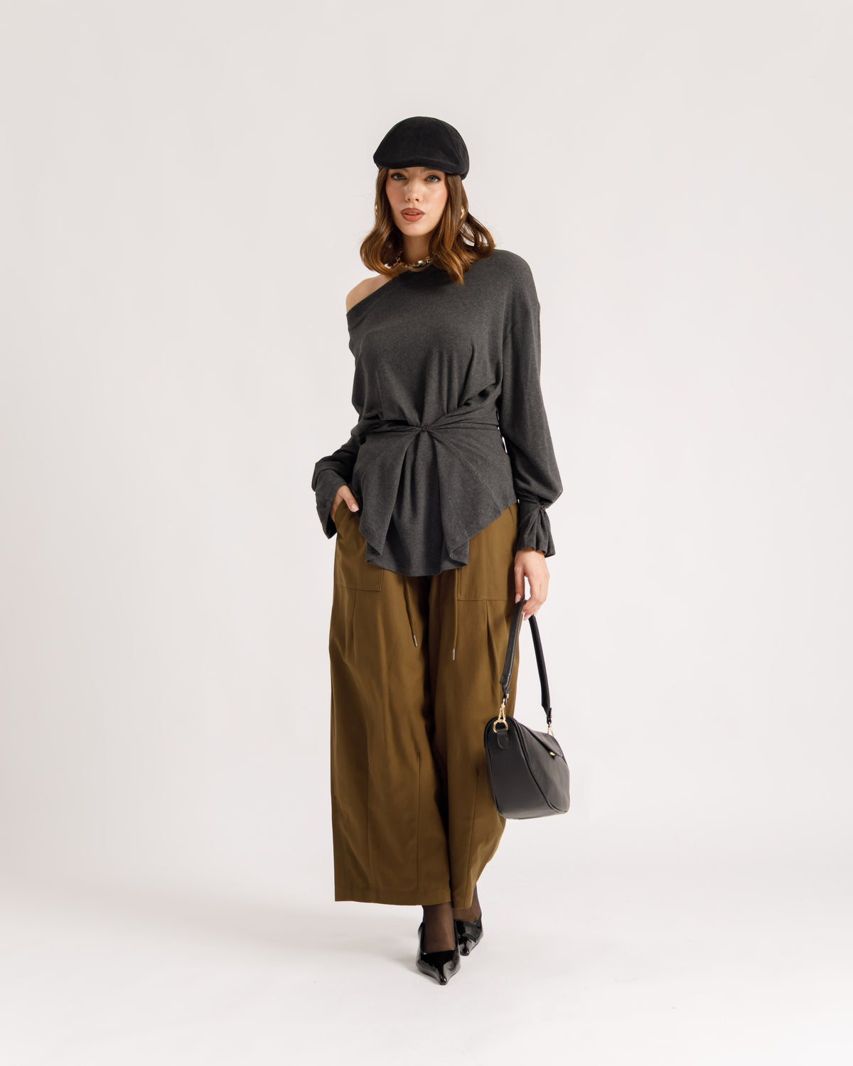 Pull en coton avec bouton - H15903