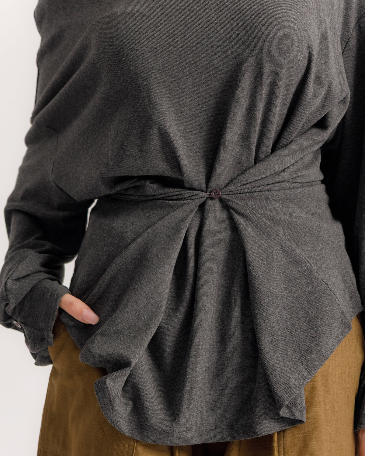 Pull en coton avec bouton - H15903