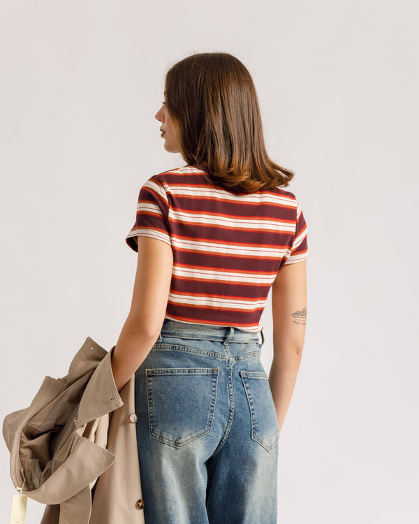 T-shirt ajusté à rayures - 5824
