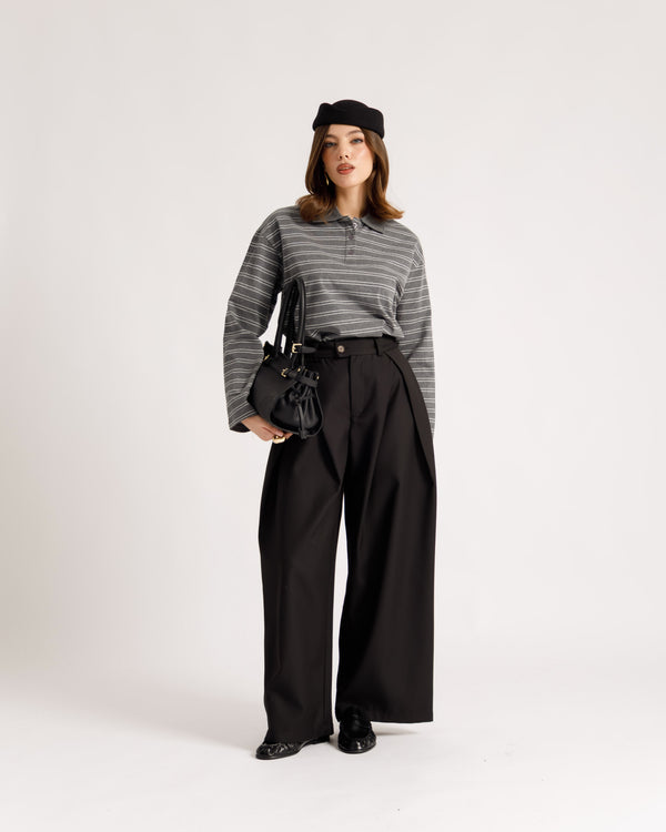 Polo à fines rayures - 5825