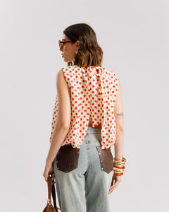Camicia a pois con apertura - H4793 slcr