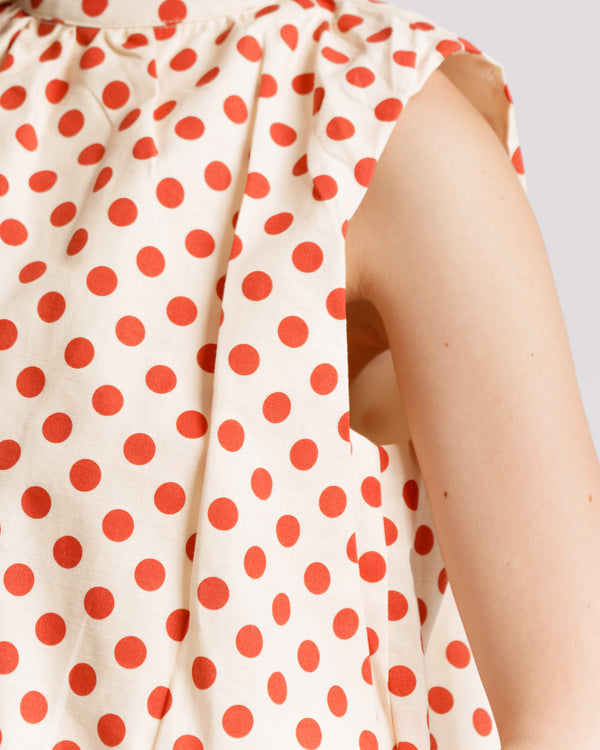 Camicia a pois con apertura - H4793 slcr
