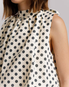 Camicia a pois con apertura - H4793 slcr