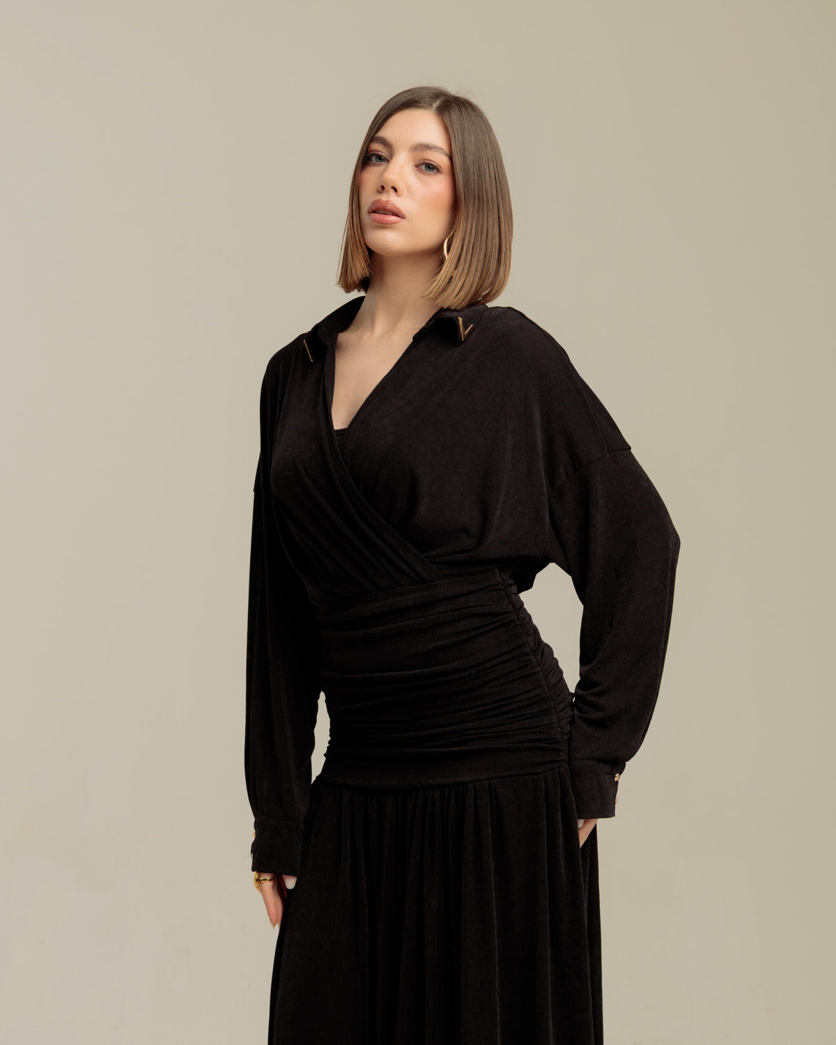 Abito lungo con struttura - R13199 incn
