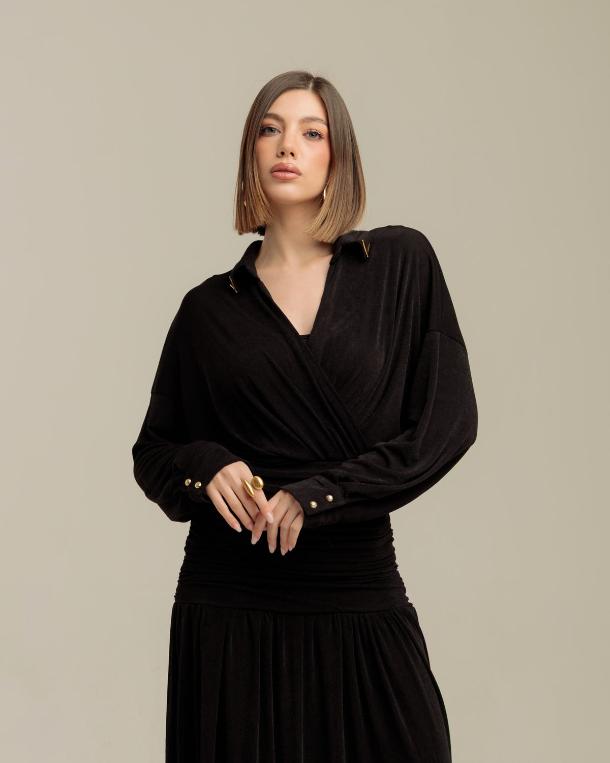 Abito lungo con struttura - R13199 incn