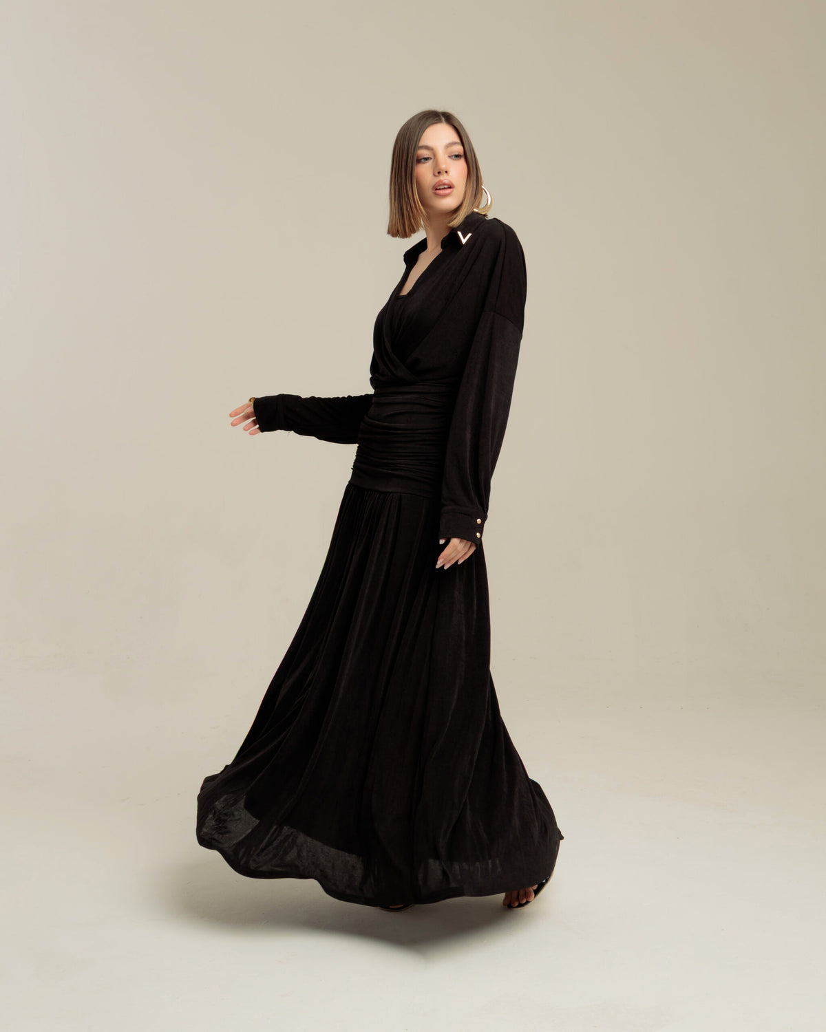 Abito lungo con struttura - R13199 incn