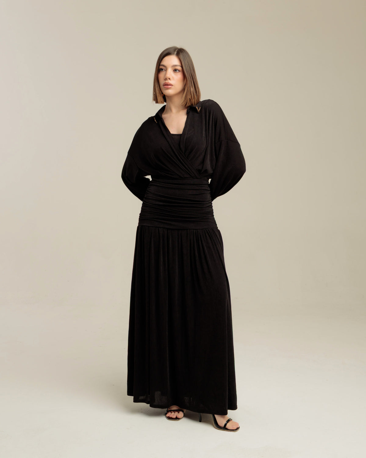 Abito lungo con struttura - R13199 incn