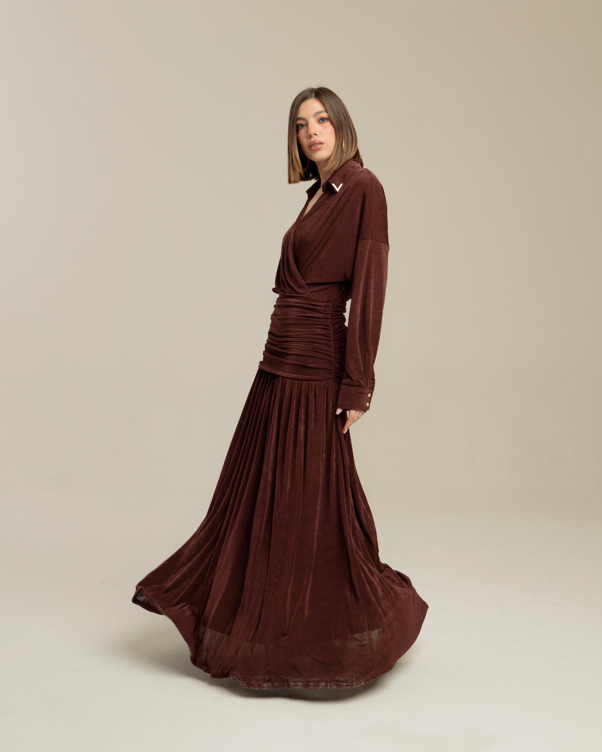 Abito lungo con struttura - R13199 incn