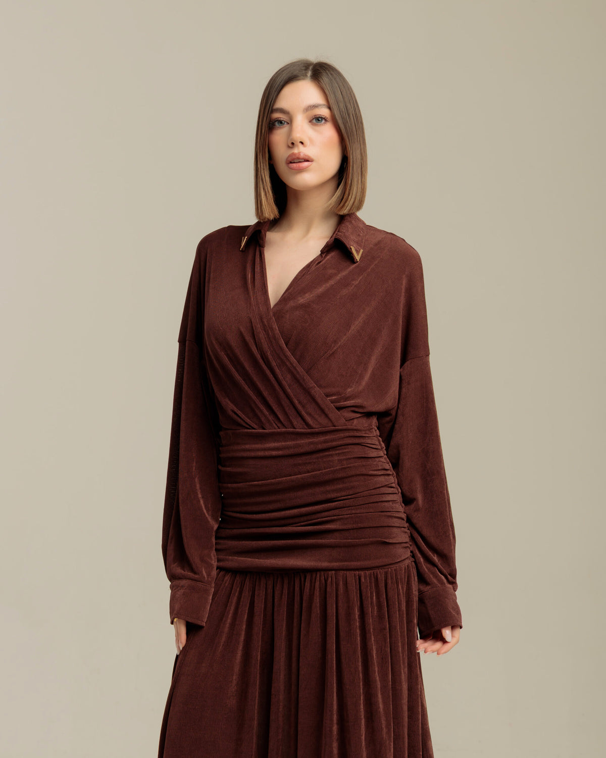 Abito lungo con struttura - R13199 incn