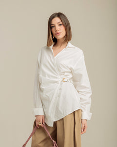 Camicia in cotone con cinta - YY472 SCLbt