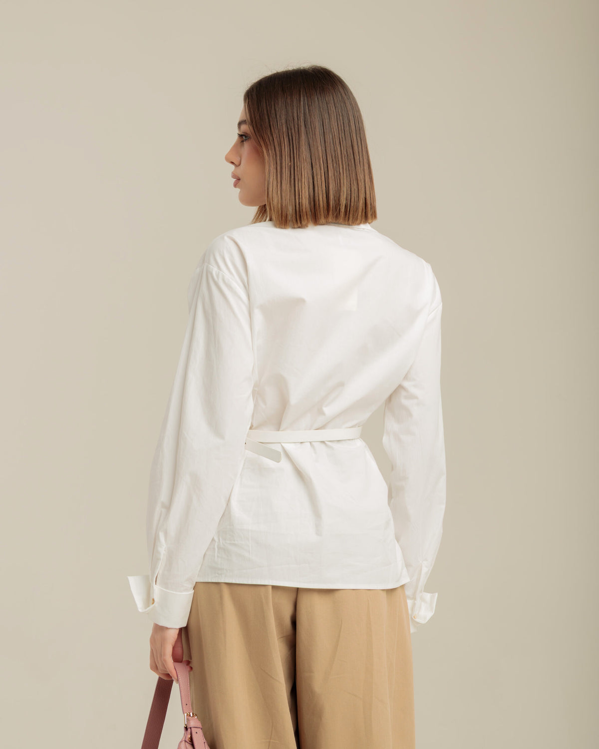 Camicia in cotone con cinta - YY472 SCLbt