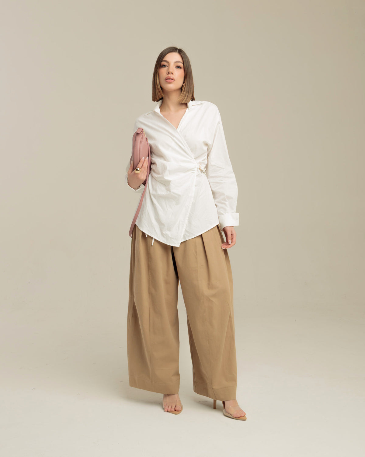 Camicia in cotone con cinta - YY472 SCLbt