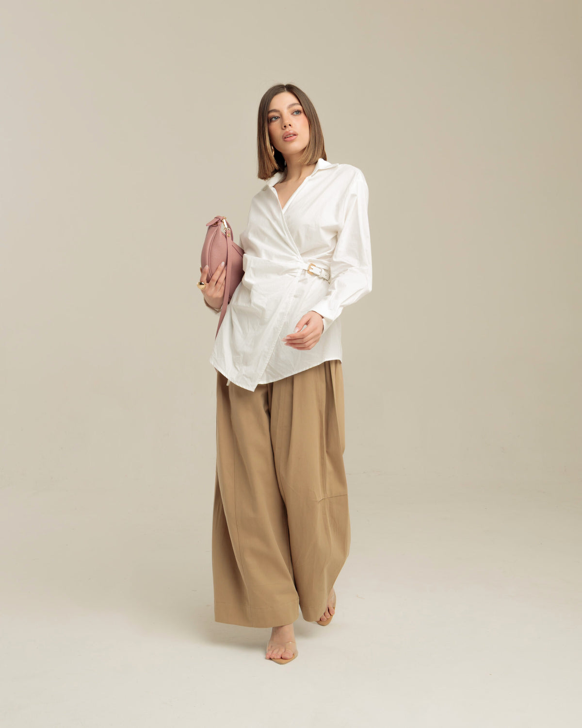 Camicia in cotone con cinta - YY472 SCLbt