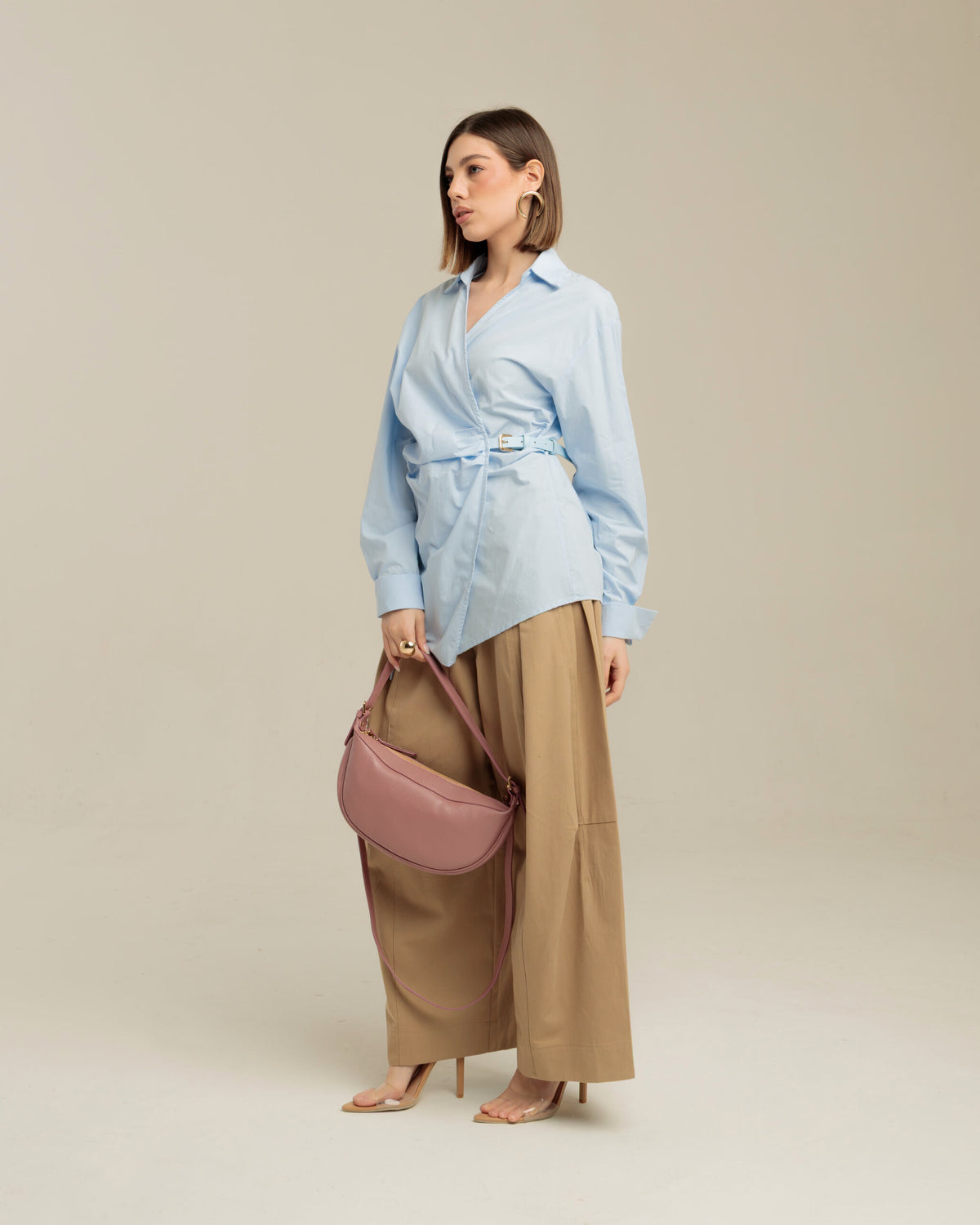 Camicia in cotone con cinta - YY472 SCLbt