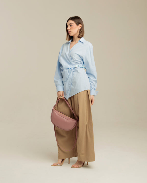 Camicia in cotone con cinta - YY472 SCLbt