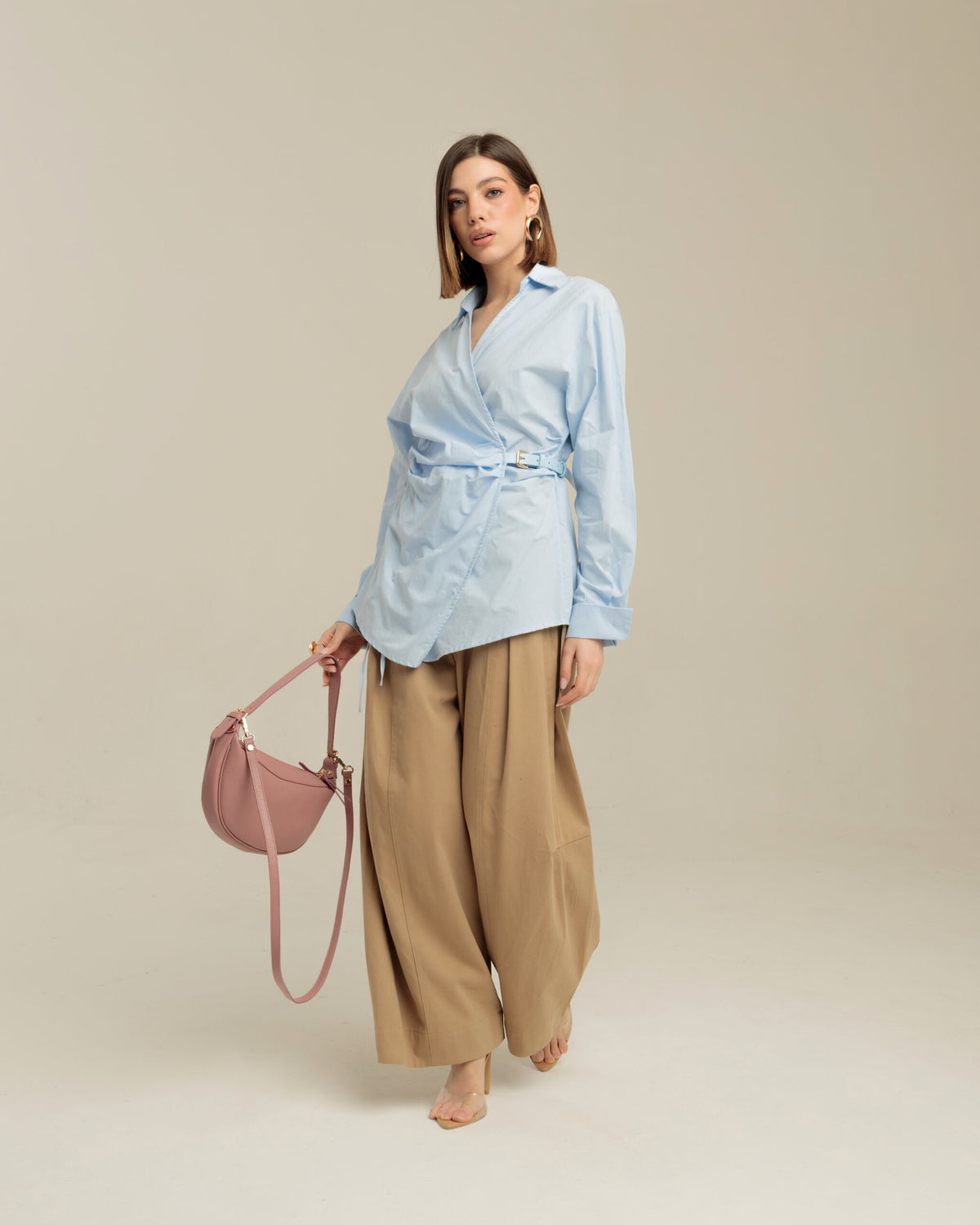 Camicia in cotone con cinta - YY472 SCLbt