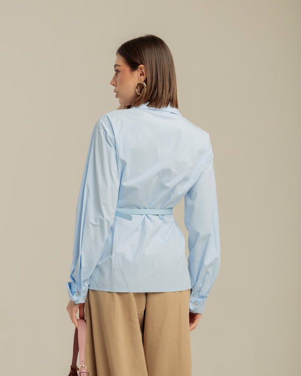 Camicia in cotone con cinta - YY472 SCLbt