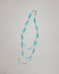 Collana multifilo con perline - 8081