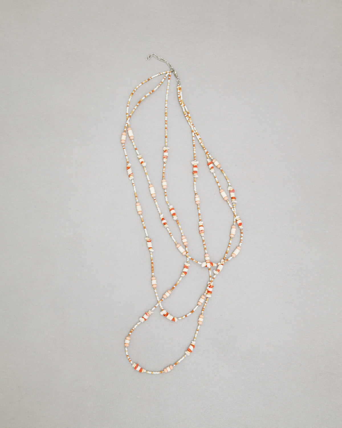 Collana multifilo con micro perline - 7730