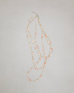 Collana multifilo con micro perline - 7730