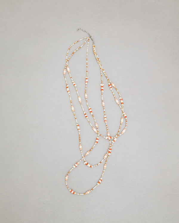 Collana multifilo con micro perline - 7730