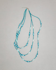 Collana multifilo con micro perline - 7730
