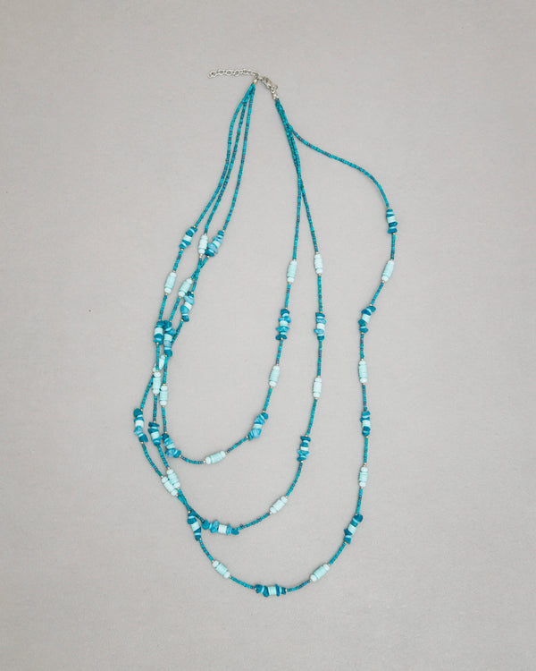 Collana multifilo con micro perline - 7730