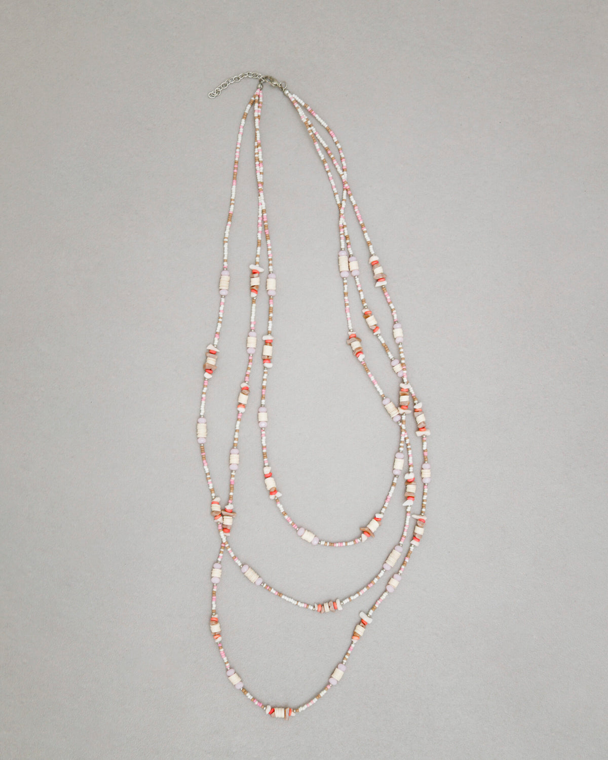 Collana multifilo con micro perline - 7730