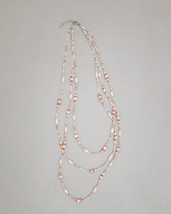 Collana multifilo con micro perline - 7730