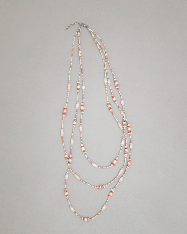 Collana multifilo con micro perline - 7730