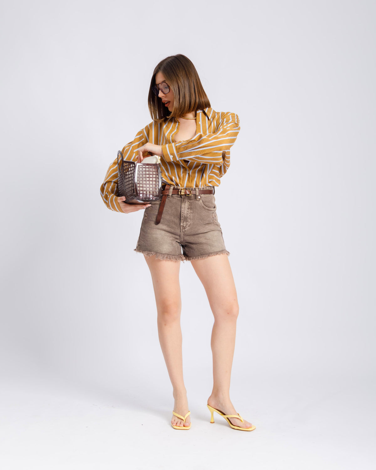 Shorts denim marrone - H7000-19