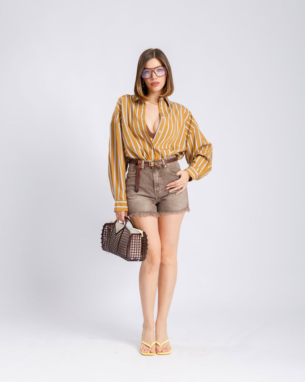 Shorts denim marrone - H7000-19