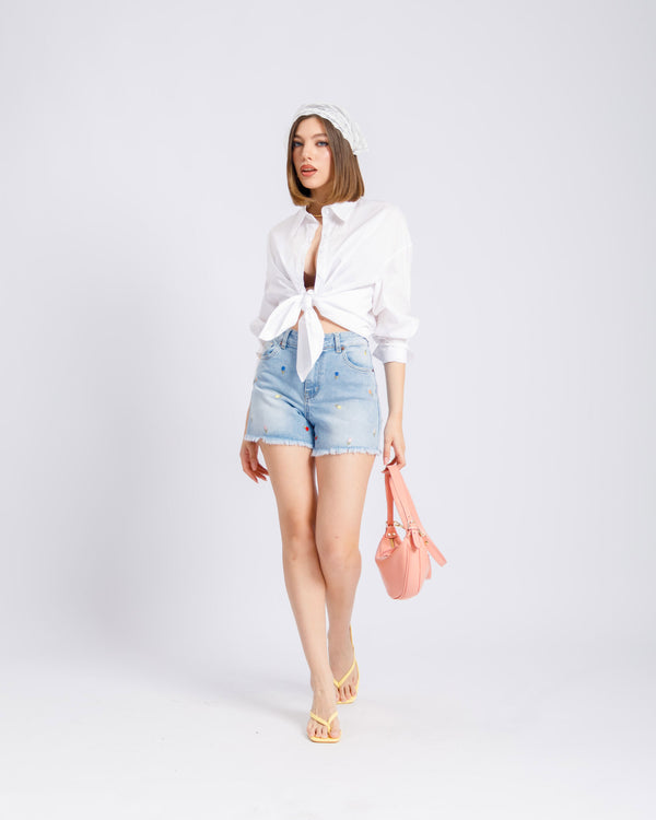 Shorts denim tulipani - 9563