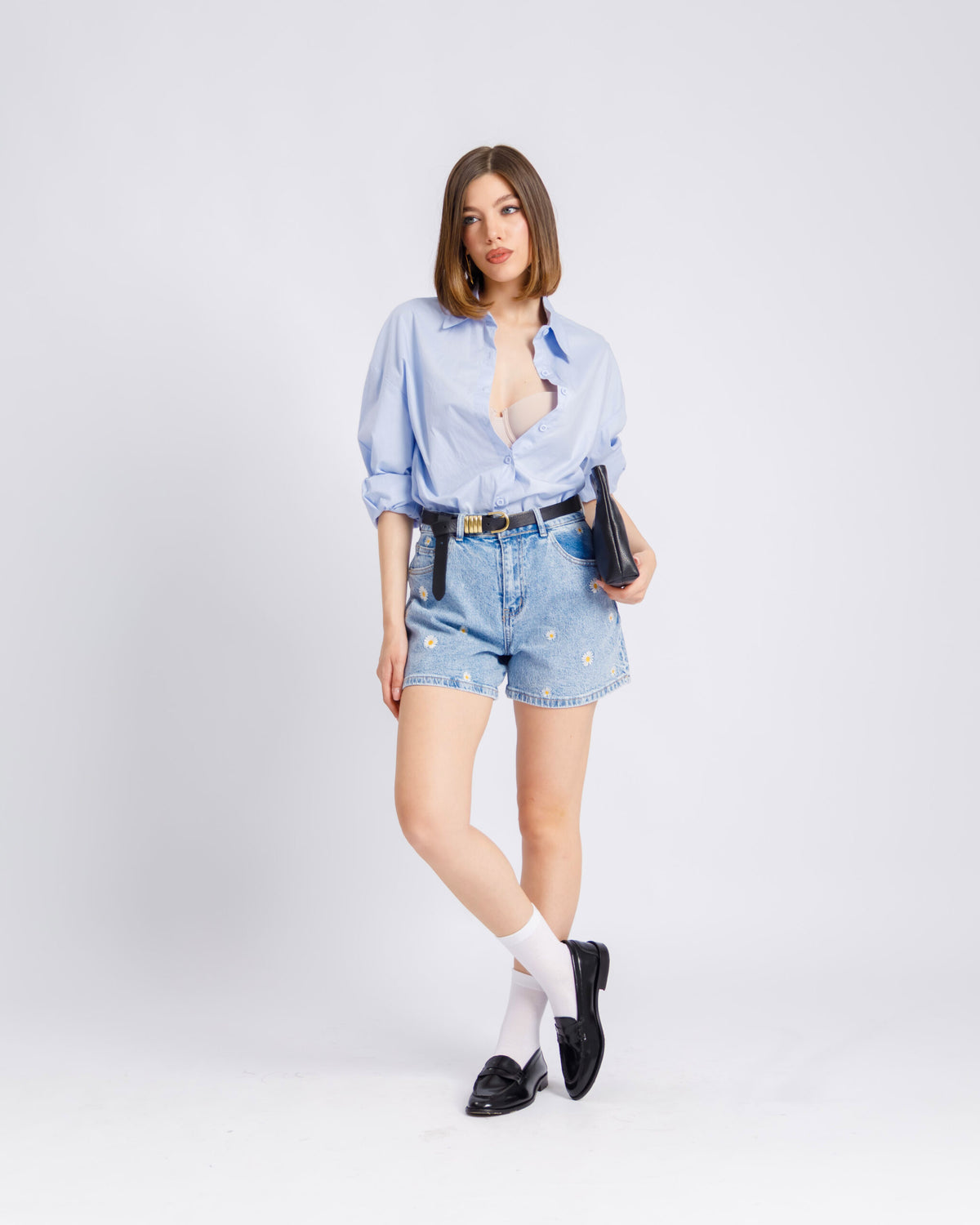 Shorts denim margherite - T945