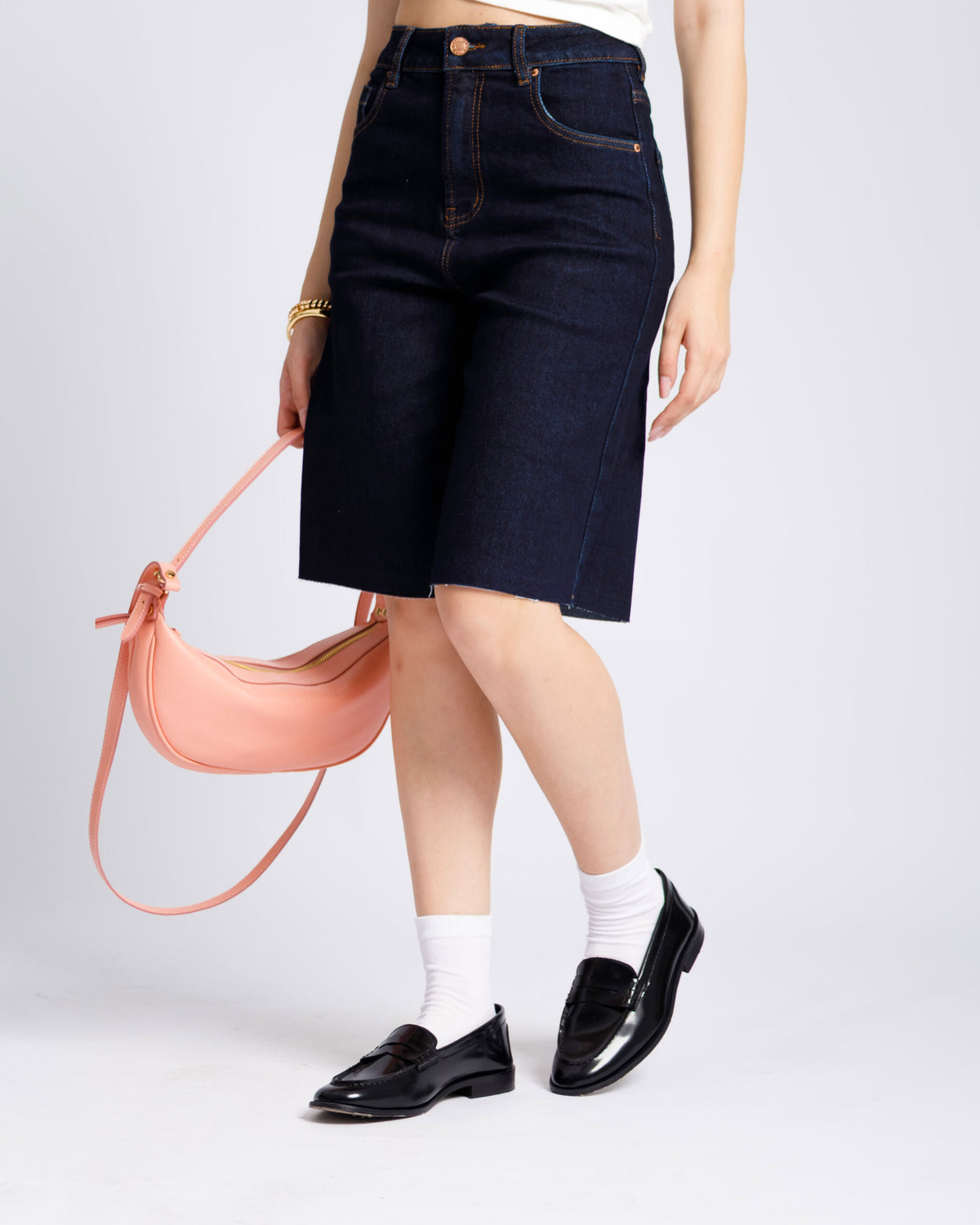 Bermuda denim blu scuro - 3040