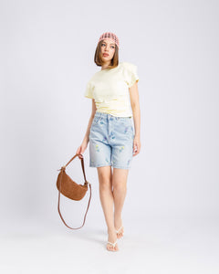 Bermuda denim con ricami - V5117