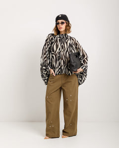 Camicia animalier con colletto - H1289007