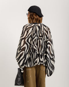 Camicia animalier con colletto - H1289007