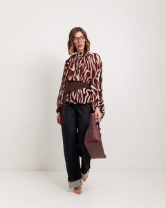 Camicia animalier con colletto - H1289007