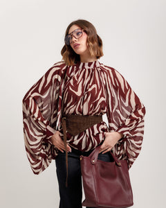 Camicia animalier con colletto - H1289007