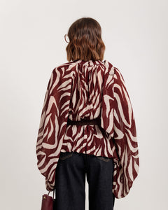 Camicia animalier con colletto - H1289007