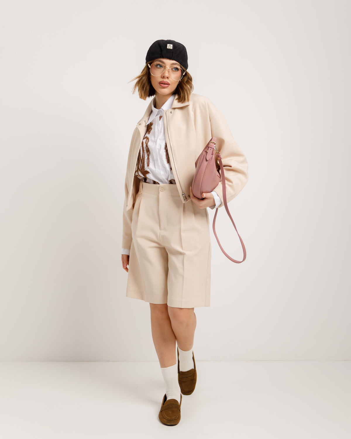 Bomber con colletto PANNA - 26010