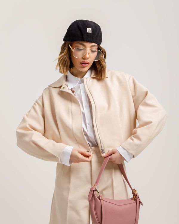 Bomber con colletto PANNA - 26010