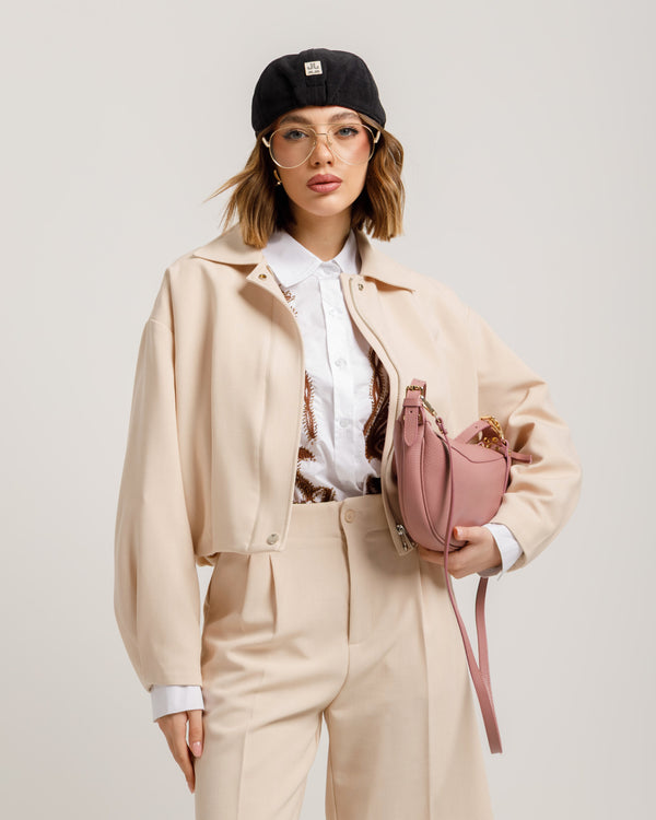 Bomber con colletto PANNA - 26010