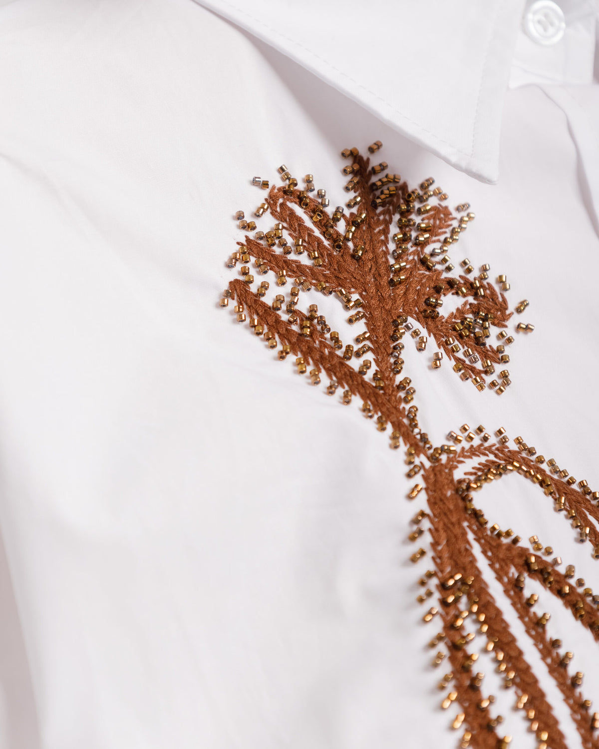 Camicia in cotone con ricamo - H13181