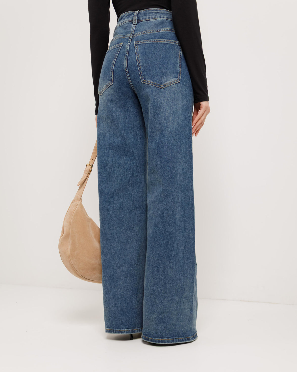 Jeans palazzo blu marino - 8926 slc