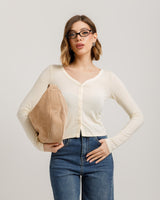 Cardigan aderente con bottoni - H13312
